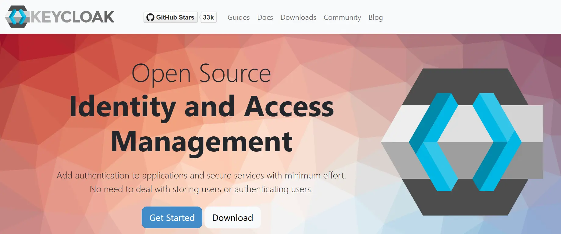 Keycloak open-source identity server dashboard